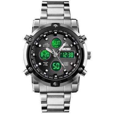Imagem de Relógio Masculino Skmei 1389 Analógico Digital Prata/Preto