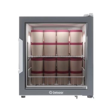 Imagem de Refrigerador Bancada Com Porta De Vidro 85l Gfb75 Gelopar Expositor Branco 220v