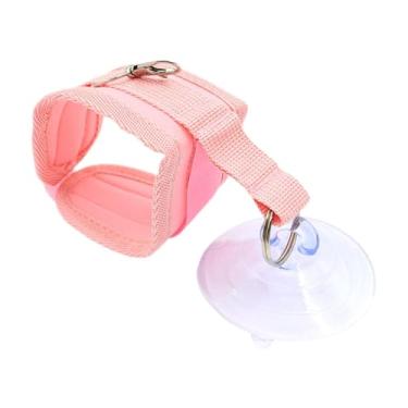 Imagem de MFMEXUL Coleira para Banho de Animais de Estimação, Suporte Portátil para Ventosa, Ajustável E Leve, Acessório para Banho de Cães E Gatos, Tirante para Banho, Rosa