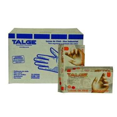 Imagem de 1000 Luva Vinil Tamanho P Sem Pó - Marca Talge  1Cx 