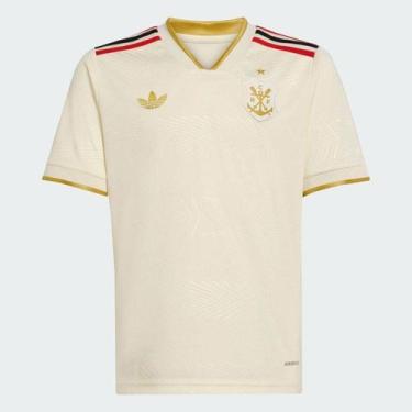 Imagem de Camisa Infantil Flamengo III 25/26 Torcedor Adidas, Off white, 7/8A