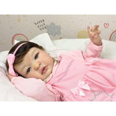 Imagem de Bebê Reborn Ana Dolls Realismo Interativo Toma Banho, Mama e Faz Xixi 