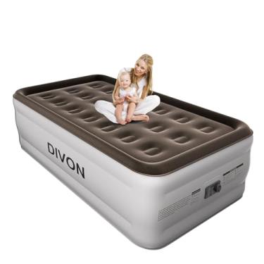 Imagem de DIVON Colchão de ar duplo com bomba embutida elevada, colchão autoinflável de 2 minutos, colchão inflável de 45 cm para adultos, cama de ar portátil de 150 kg para hóspedes, acampamento, viagem e chão