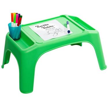 Imagem de LAPGEAR Tabuleiro de mesa de colo flexível para crianças com armazenamento para lanches, jogos, sala de aula e atividades sensoriais - Verde - Estilo nº 20101