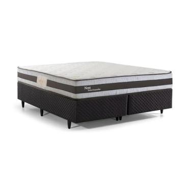 Imagem de Cama Box Queen Size Herval Ness, Molas Ensacadas, 65x158x198 cm