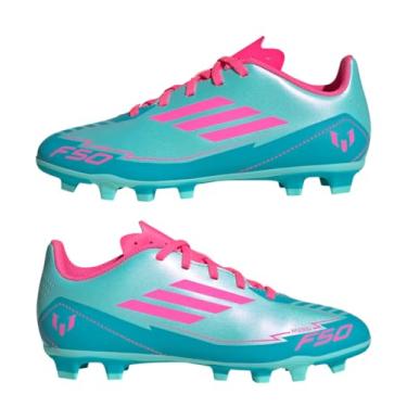 Imagem de Chuteira Campo Adidas F50 Club Flexible Ground Messi Jr Flash Aqu /Lucid Pink/Lucid Cyan IH0932 32