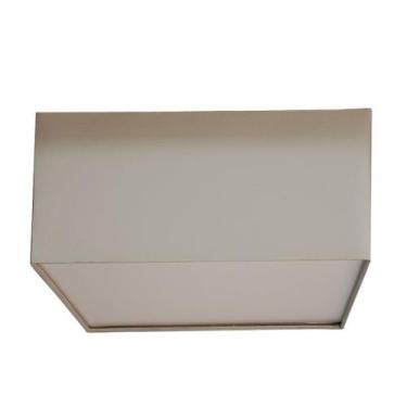 Imagem de Luminária Plafon Quadrado Cúpula em Tecido 30x30x15 - Tom Luz, Cinza60