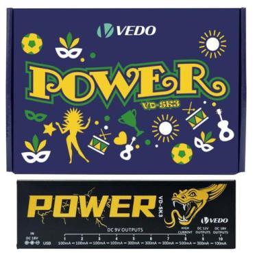 Imagem de Fonte de Alimentação Para Pedal Efeito Guitarra 10 Saídas Isoladas 9V,