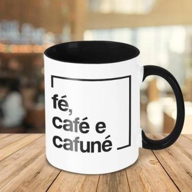 Imagem de Caneca Decorativa Divertida - Fé Café E Cafuné - Legiao Nerd