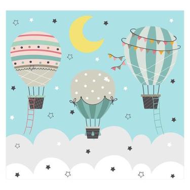 Imagem de Papel de Parede Adesivo Infantil Balões Quarto Bebe - 723pcp - Allodi