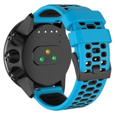 Imagem de ISABAKE Pulseira de relógio de 24 mm de liberação rápida, pulseira de borracha de substituição para Suunto 9 Baro Copper, Spartan Series Pulseiras de pulso inteligentes de 24 mm