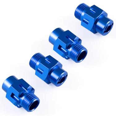 Imagem de WEFEINO Aluminum Wheel Hex Hub Adapter Extenders +5mm RC Hex Combiner Upgrade Parts for 1/8 Tra-xxas Jato VXL 2S RC Monster Trucks (Blue)
