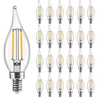 Imagem de Lâmpada LED Hizashi E12 Candelabra 4W 450LM 2700K, branca quente, 24 u