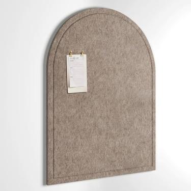 Imagem de Orelle Quadro de avisos de feltro de arco | Placa de feltro dobrável para parede | Quadro de cortiça alternativo para escritório, quadro de visão, exibição de arte infantil | Decoração de parede
