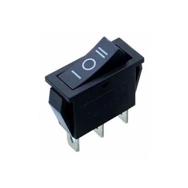 Imagem de Chave gangorra on/off/on 3 polos preta 15a - DIVERSAS