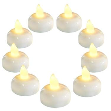 Imagem de Velas flutuantes sem chama Homemory Warm White LED, pacote com 36