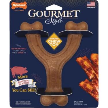 Imagem de Nylabone Brinquedo de cachorro estilo gourmet forte mastigável bacon grande/gigante (1 unidade)