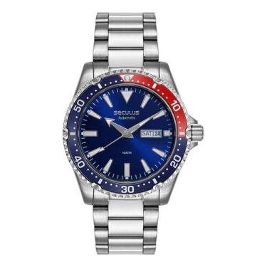 Imagem de Relógio Seculus Automatico Pepsi -vermelho/azul 44237g0svna5 Prateado 