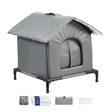 Imagem de Fenteer Casa de resfriamento para gatos, condomínio para animais de estimação, suporte reutilizável multiuso, casa para gatos de rua, cama de caverna, S