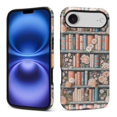 Imagem de DAIZAG Capa para iPhone GGG Air, design misto de 2 camadas, à prova de choque, TPU macio, proteção dupla para iPhone GGG Air-Flower Bookshelf