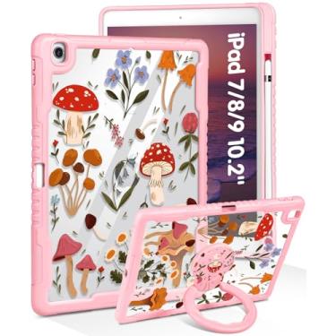 Imagem de Uppuppy Capa para iPad 9ª/8ª/7ª geração, para iPad Air 3/Pro 10,5 2017 – Meninas fofas com suporte para lápis e capa com suporte, design feminino bonito Kawaii para iPad 9/8/7 Gen, Air3, Pro 10,5