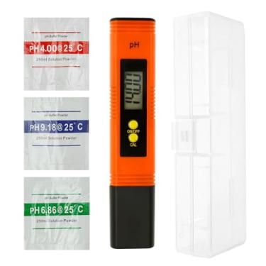 Imagem de KHZSPP Medidor de pH Testador digital de água, medidor de pH digital, testador de pH digital de alta precisão com 3 pós de calibração de pH para água potável, tanque de peixes, banheira de