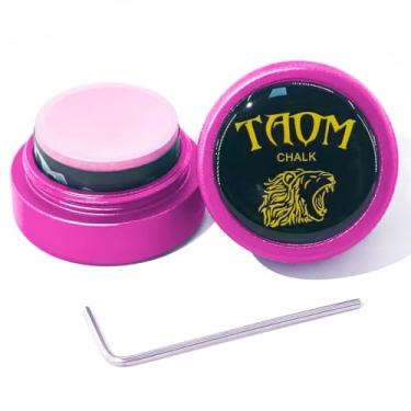 Imagem de TAOM Giz redondo para tacos de sinuca, giz de bilhar portátil com mini suporte magnético de giz de piscina, caixa de giz para bastão de bilhar, ferramenta de ponta de sinuca, acessórios de mesa de