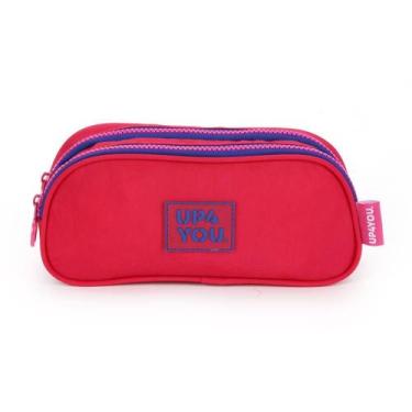 Imagem de Estojo Tecido UP4YOU 2ZIPERES PINK - Luxcel