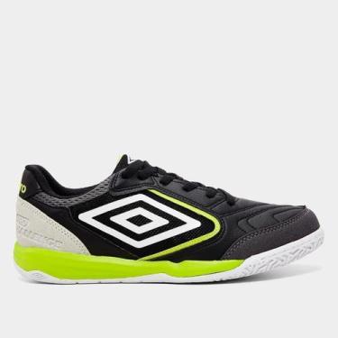 Imagem de Chuteira Futsal Umbro Pro Challenge Uptake Unissex, Preto, Verde, 42