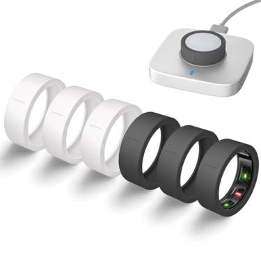 Imagem de Capas ultrafinas para anel Oura Gen 4/Oura Gen 3, suporte para carregamento com capa, anéis inteligentes de silicone elástico antiarranhões capa protetora acessórios para ULTRAHUMAN Ring AIR mulheres