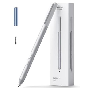 Imagem de Microsoft Surface Pen, para Surface Pro 11, 10, 7+, Surface Go Series, Surface Laptop, Surface Book, Surface Studio, Precision, Bluetooth, bateria de longa duração, personalizável, platina