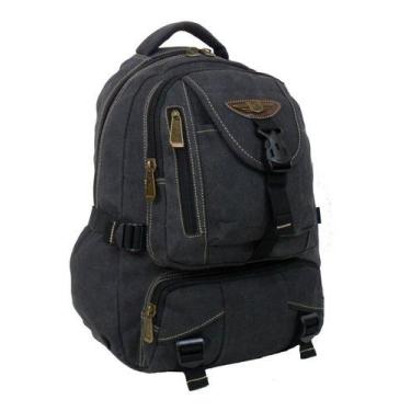 Imagem de Mochila Lona Forrada Bolso Estojo Escolar Masculi Femi 9701 - Keuven, 