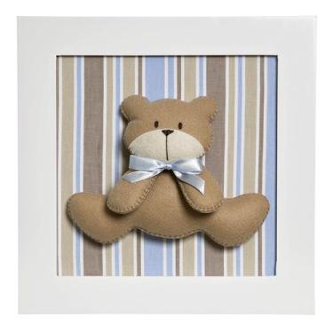 Imagem de Quadro Decorativo Urso Quarto Bebê Infantil Menino - Potinho de mel