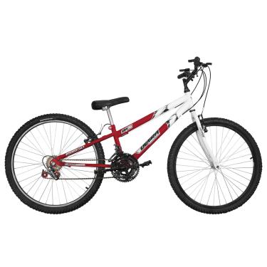 Imagem de Bicicleta de Passeio Ultra Bikes Esporte Bicolor Aro 26 Reforçada Freio V-Brake – 18 Marchas Vermelho/Branco