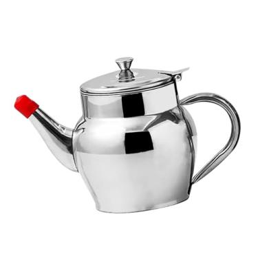 Imagem de Generic Garrafa dispensadora de óleo de aço inoxidável com alça, garrafa de azeite de oliva, pote de vinagre com filtro de malha fina para cozinha, 800ml