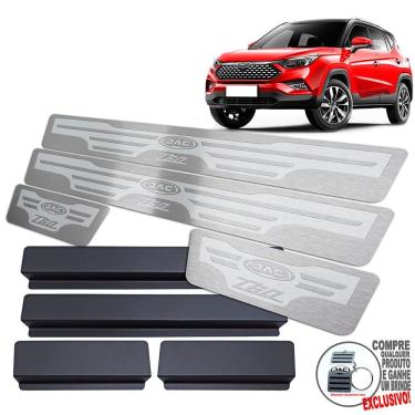 Imagem de Soleira De Porta Em Aço Inox Jac T60 Prata Alto Relevo