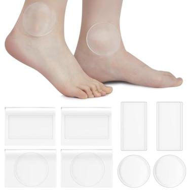 Imagem de Sotiff 4 peças de almofadas de gel de hóquei no tornozelo para skate e tornozelo protetor de discos de gel para botas, acessórios de skate para patinação no gelo, equitação, esqui, 6 cm (retangular