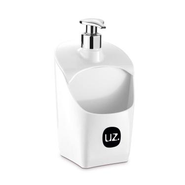 Imagem de Porta Detergente Dispenser Com Suporte Esponja Uz Branco