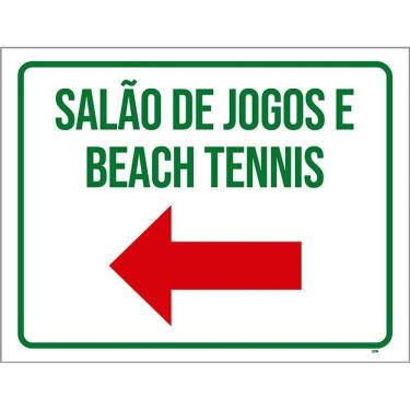Imagem de Placa Sinalização - Salão De Jogos E Beach Tennis 36X46