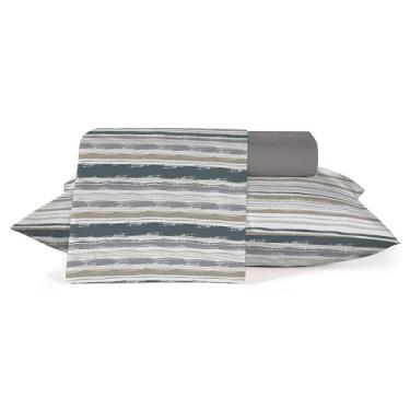 Imagem de Jogo Roupa de Cama Casal 4 peças, 200 fios Misto Teka Elegance