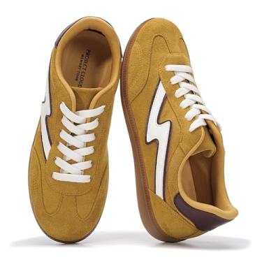 Imagem de Project Cloud Feminino Tênis Para Wo - Sapatos Com Cadarço Da Moda, Espuma De Memória Moda Calçados Wos Antiderrapantes (Irita, Must, 9) Mostarda