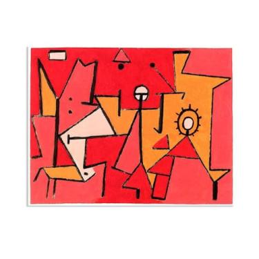 Imagem de Zeichn8u Paul Klee Wall Art Heat Poster surrealismo Impressão de arte em tela por Paul Klee Pintura arte de imagem quarto sala de estar escritório decoração de parede 100 x 70 cm (83.8x71.1 cm) sem