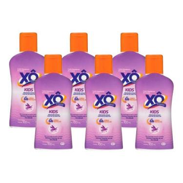 Imagem de Kit 6 Loção Repelente de Insetos Infantil 6h Xô Insetos 100ml Mosquito