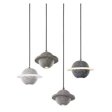 Imagem de Lustre moderno Planet Restaurant Creative Bar Light Bedside Single Head Decorative Chandelier Dining Room Lighting Luminárias, adequado para quarto, sala de estar