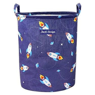 Imagem de Cesto Organizador Dobrável Multiuso Roupa Brinquedo Infantil 43L  Jack