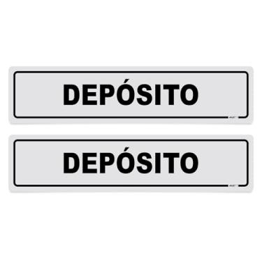 Imagem de Placa de Identificação para Depósito, PS 1mm, 30 x 7 cm, Impressão UV, Fita Dupla Face, Uso Interno e Externo, Design Minimalista (2)