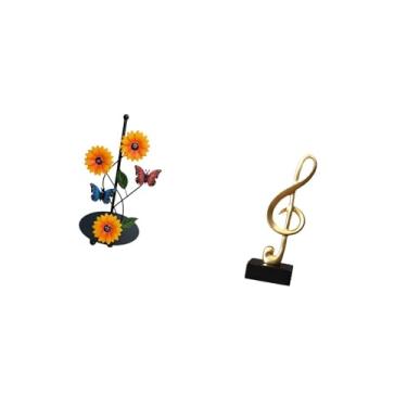 Imagem de Fenteer Suporte de Papel Toalha com Nota Musical, Dispensador Antiderrapante, Suporte Vertical para Lenços de Papel, Suporte de Resina, Enfeite Criativo de Me