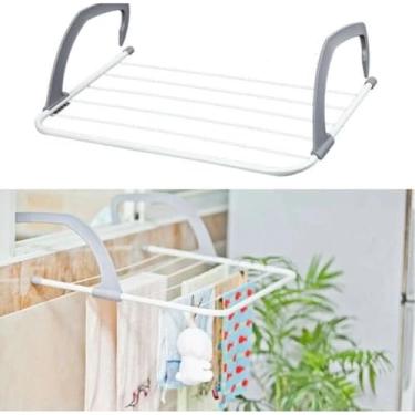 Imagem de Varal de Roupas Portátil para Portas e Janelas, Dobrável, Prático para Apartamento