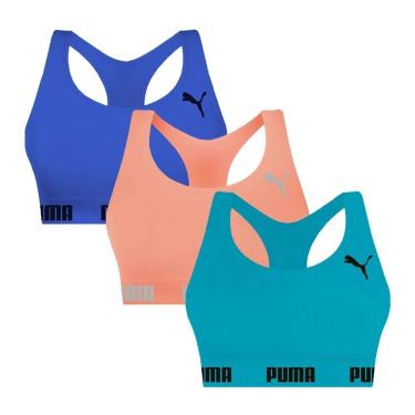 Imagem de Kit 3 Tops Puma Nadador Sem Costura Feminino