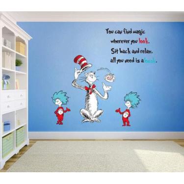Imagem de Decalque de parede infantil Runtoo Inspirational em vinil 30x90cm x2